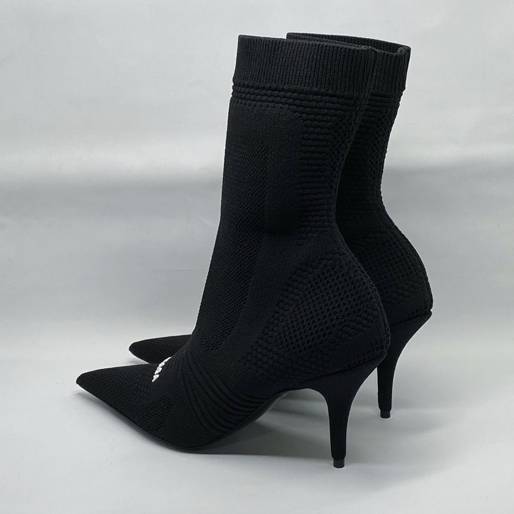 Balenciaga Knife 2.0 logo-appliquéd stretch-knit ankle boots - Picture 8 of 12